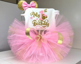 Minnie Mouse 1st Birthday Outfit Etsy