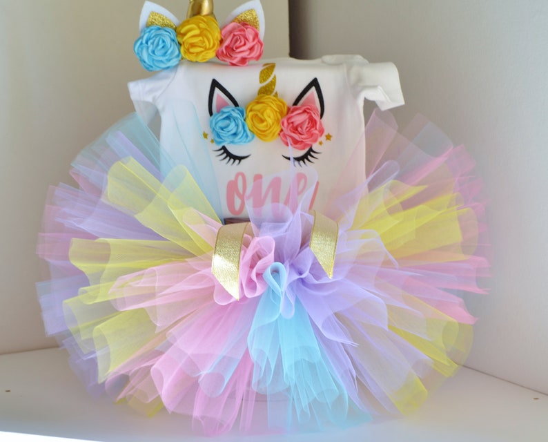 unicorn first birthday onesie