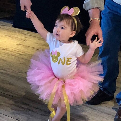minnie mouse 1st birthday outfit pink