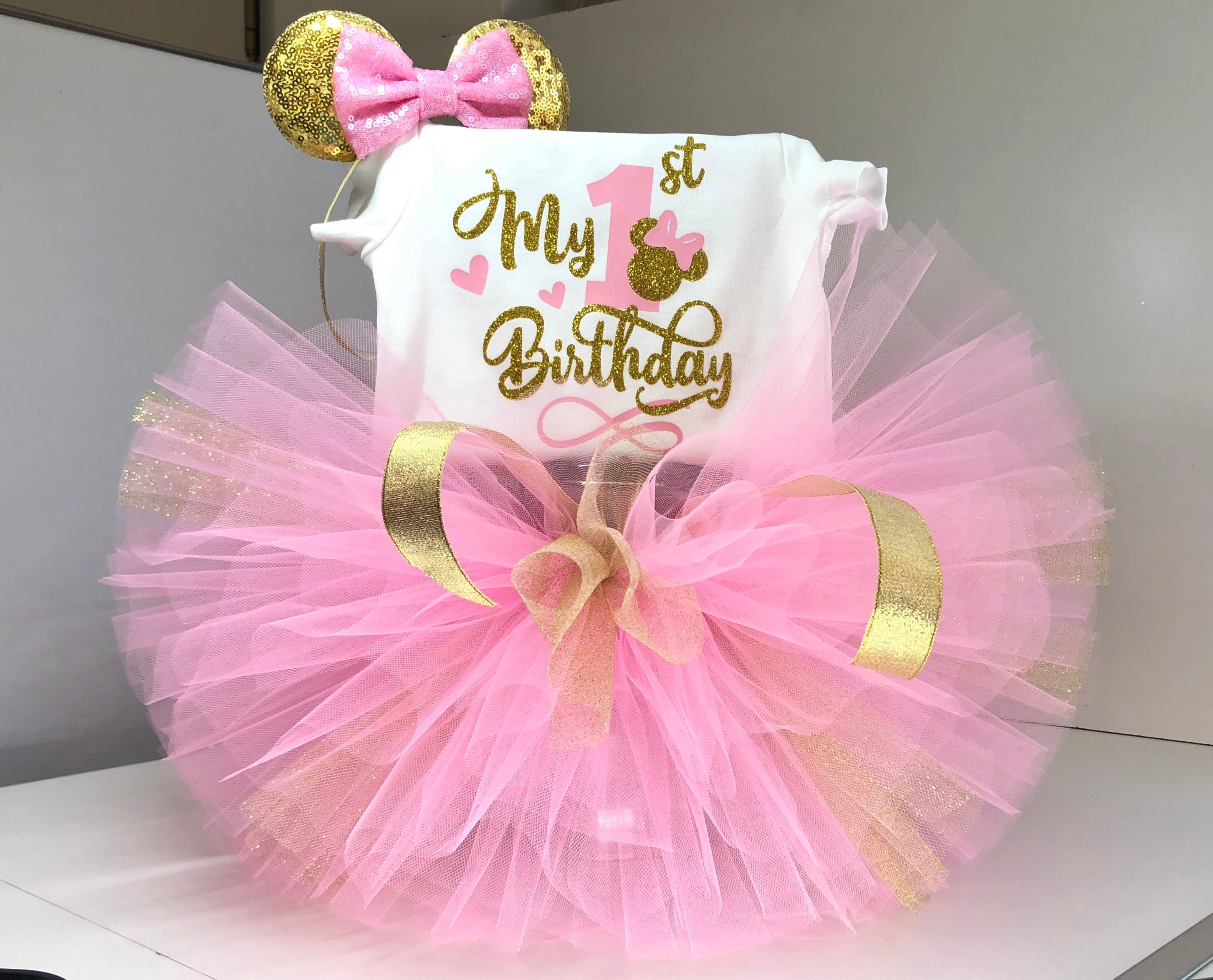 minnie mouse 1st birthday outfit pink