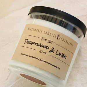 Driftwood & Linen Scented Soy Candle