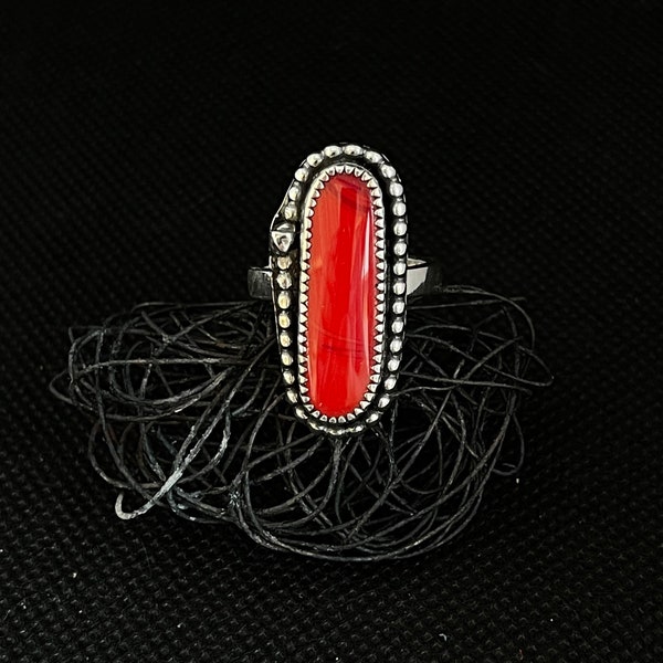 Ruby Red Rosarita || Sterling Silver Statement Ring|| Rosarita