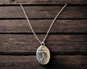 Sterling Silber Kreuz Halskette | Sterling Silber Kreuz Anhänger | Katholisches Kreuz | Christlichen Schmuck | Glaube Geschenk | Religiöse Halskette