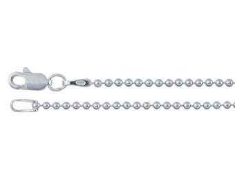 Sterling Silber Kugelkette 1,5 mm
