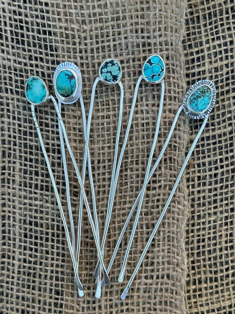 Sterling Silver and Turquoise Hair Pick | Hair Stick | Bun Holder |Hair Fork | Accessories .br Sterling Silver and Turquoise Hair Pick | Hair Stick | Bun Holder |Hair Fork | Accessories .br