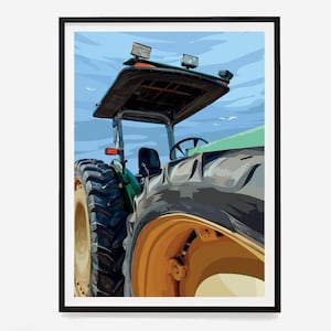 John Deere Tractor Agricultural Print