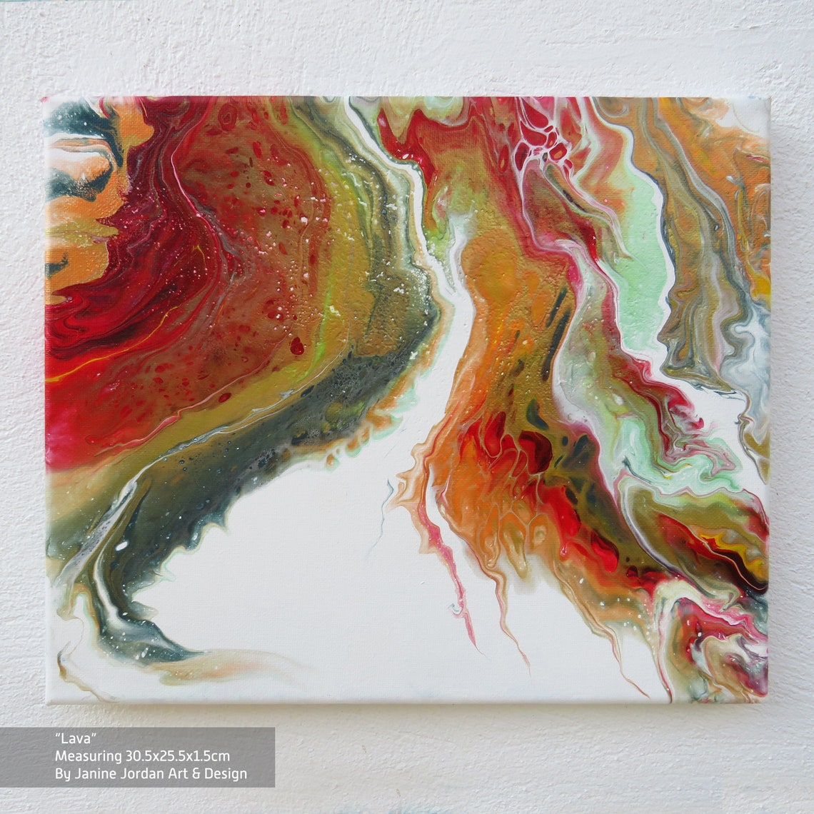 Metallic Acrylic Pouring Canvas Pour Wall Art Décor Etsy