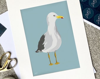 Seaside Seagull Print