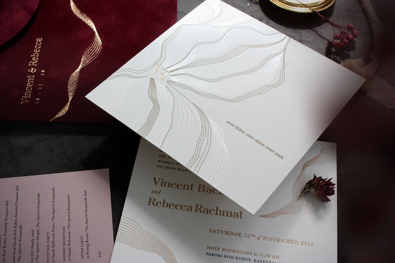 Bespoke Wedding Invitation Design customized calligraphy, monogram, main illustration, invitation, envelope, watercolour, venues, wax seal image 1