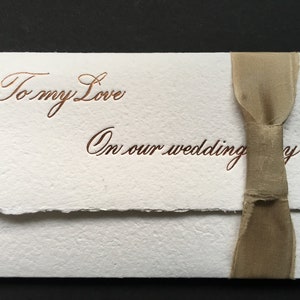 Tarjeta Vow - A mi amor en nuestro día de bodas