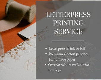 Letterpress Wedding Invitation Printing Service