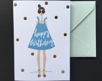 Happy Birthday Card - Letterpress Birthday Card