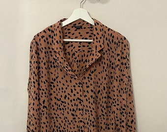 Vintage Topshop animal print blouse