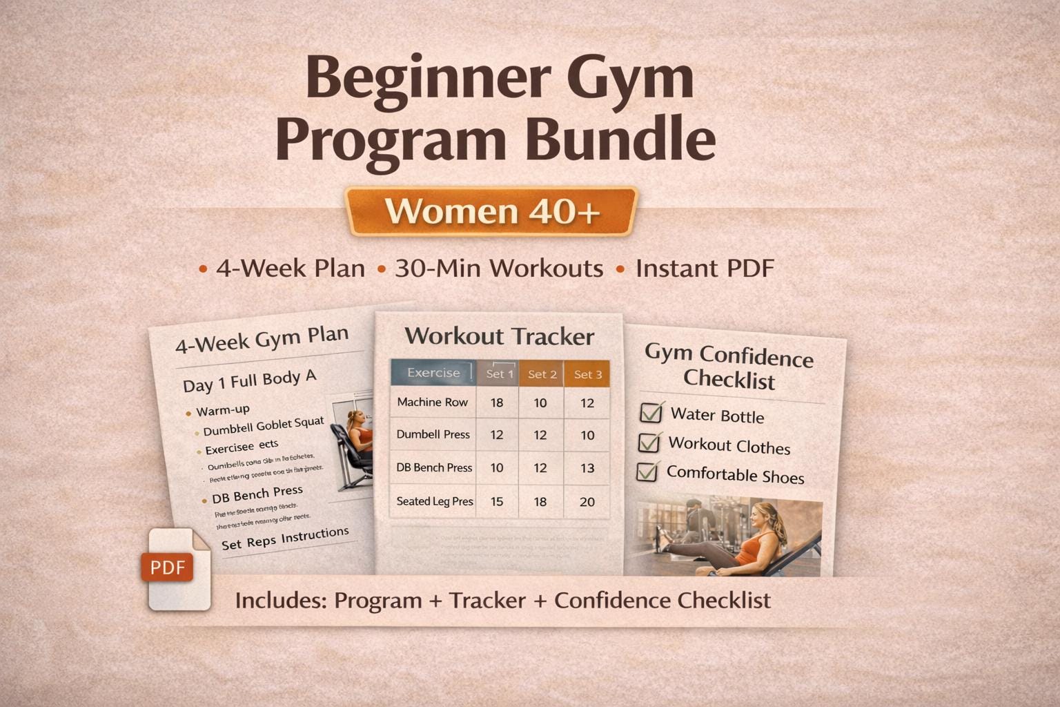 Beginner Gym Program for Women 40+ | 30-minute Strength Training Plan ...