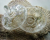 Vintage Candy Dish, Anchor Hocking Candy Dish, Glass Candy Dish, Heavy Glass Candy Dish, Decorative Candy Dish, Elegant Crystal Candy Dish