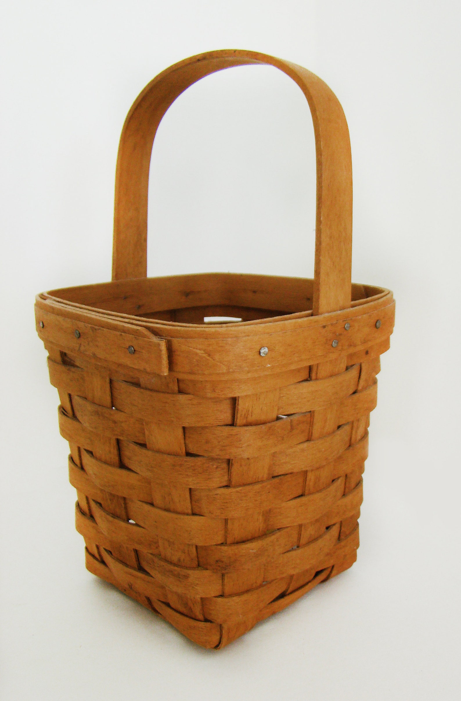 Longaberger Medium Peg Basket Woven Basket Table Etsy