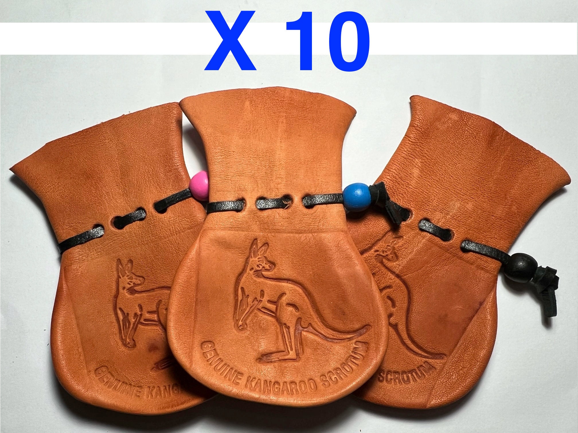 EL900-1) Kangaroo roo Coin Purse Leather scrotum purses weird Gag gift hide  | eBay