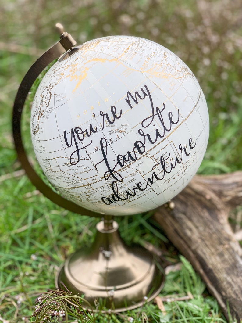 Custom 8 Ivory White Globes Wedding Globe Guest Book Modern Etsy New Zealand