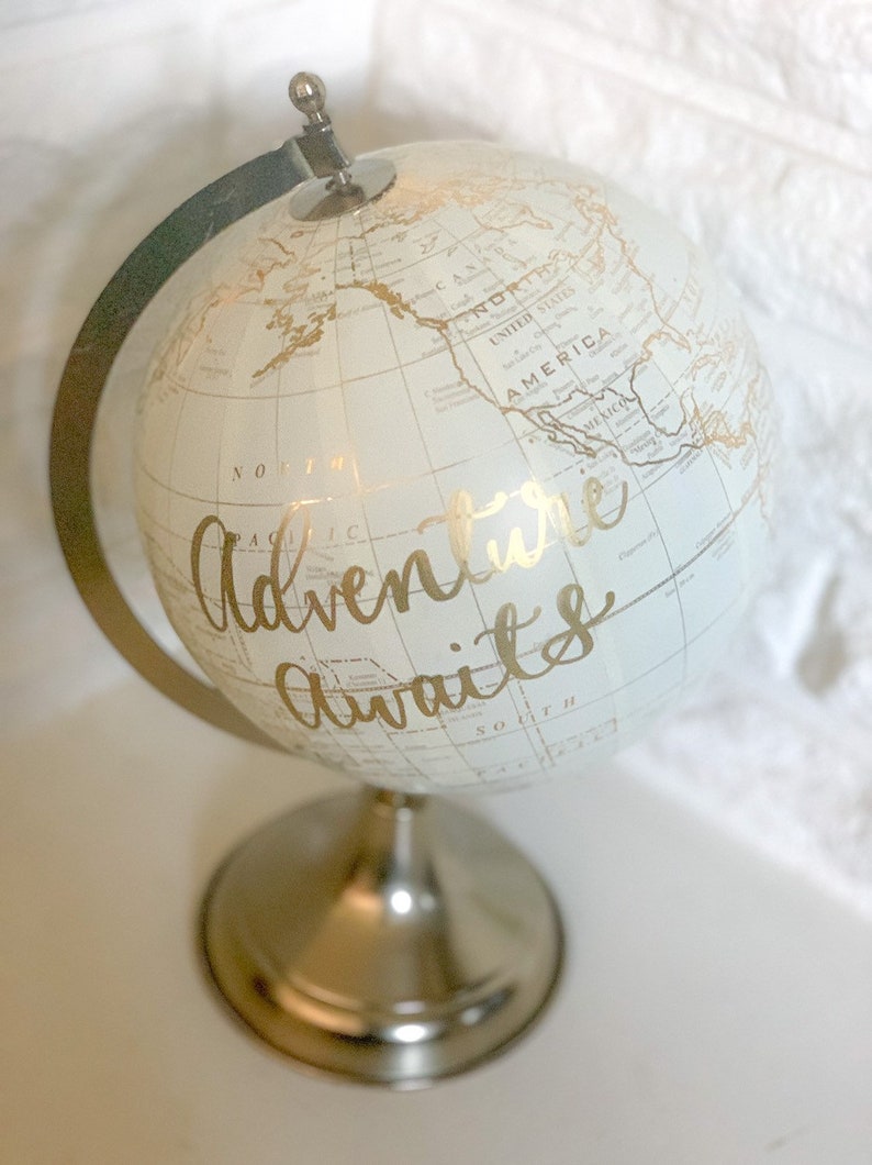 Custom 8 Ivory White Globes Wedding Globe Guest Book Modern Etsy