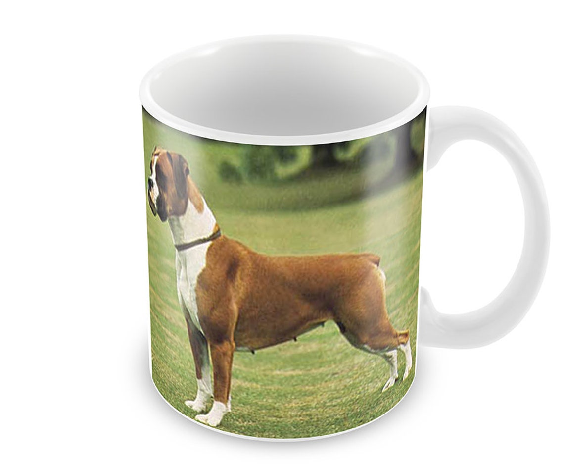 Boxer Dog Ceramic Coffee Mug Free Personalisation Etsy