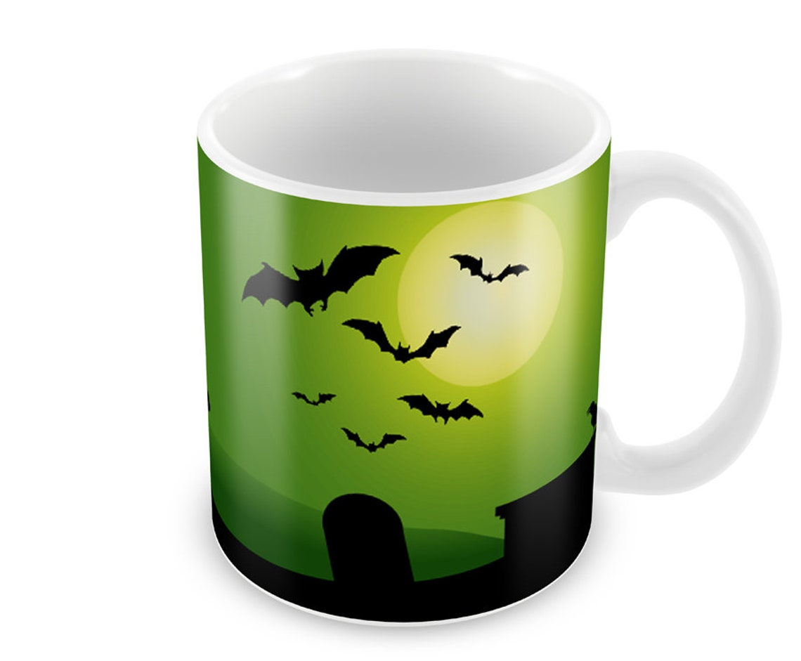 halloween ceramic travel mug