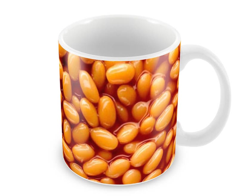 Baked Beans Ceramic Coffee Mug Free Personalisation Etsy