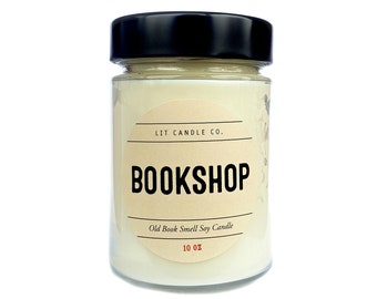 Sojakerzen - "Buchladen" Alte Buchduftkerze | Buchliebhaber Geschenk | Reader | Freund Geschenk | Aromatherapie Kerze | Buchgeschenk | Natürliche