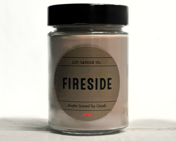 Soy Candles Fireplace Scented Bonfire Candles Fire Etsy