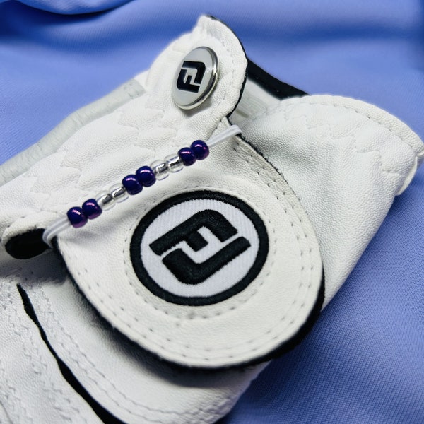 Keep Track Golf Glove Stroke Counter - Purple & Silver