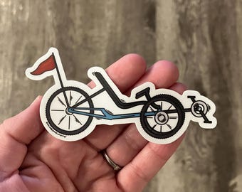 VINYL - Recumbent trike Hand-illustrated Sticker