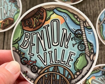 VINYL STICKER - Circle Bike Bentonville Sticker