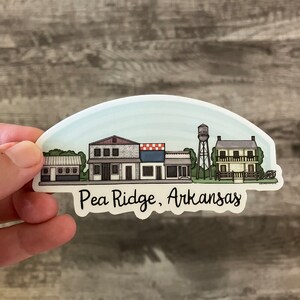VINYL STICKER - Pea Ridge, Arkansas Hand-illustrated Sticker