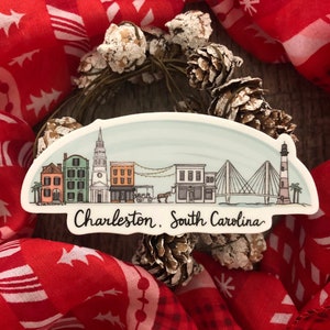 VINYL STICKER - Charleston, South Carolina Skyline