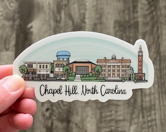 VINYL STICKER - Chapel Hill, North Carolina Hand-illustrated Sticker