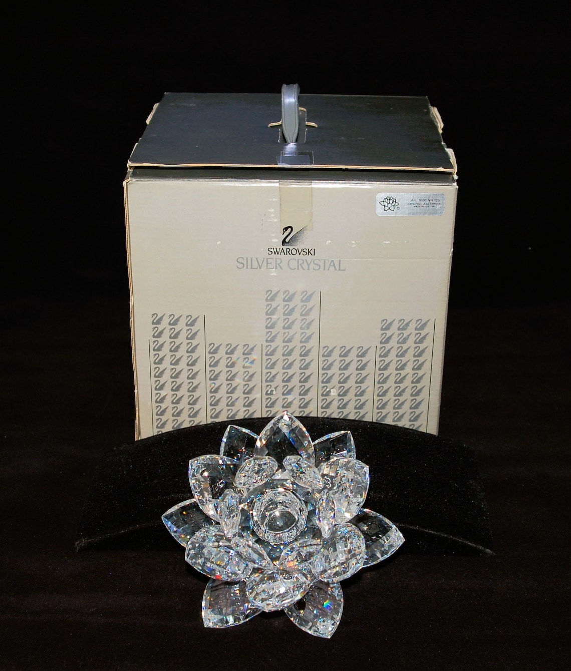 SWAROVSKI 125 CANDLEHOLDER WATERLILY large Etsy
