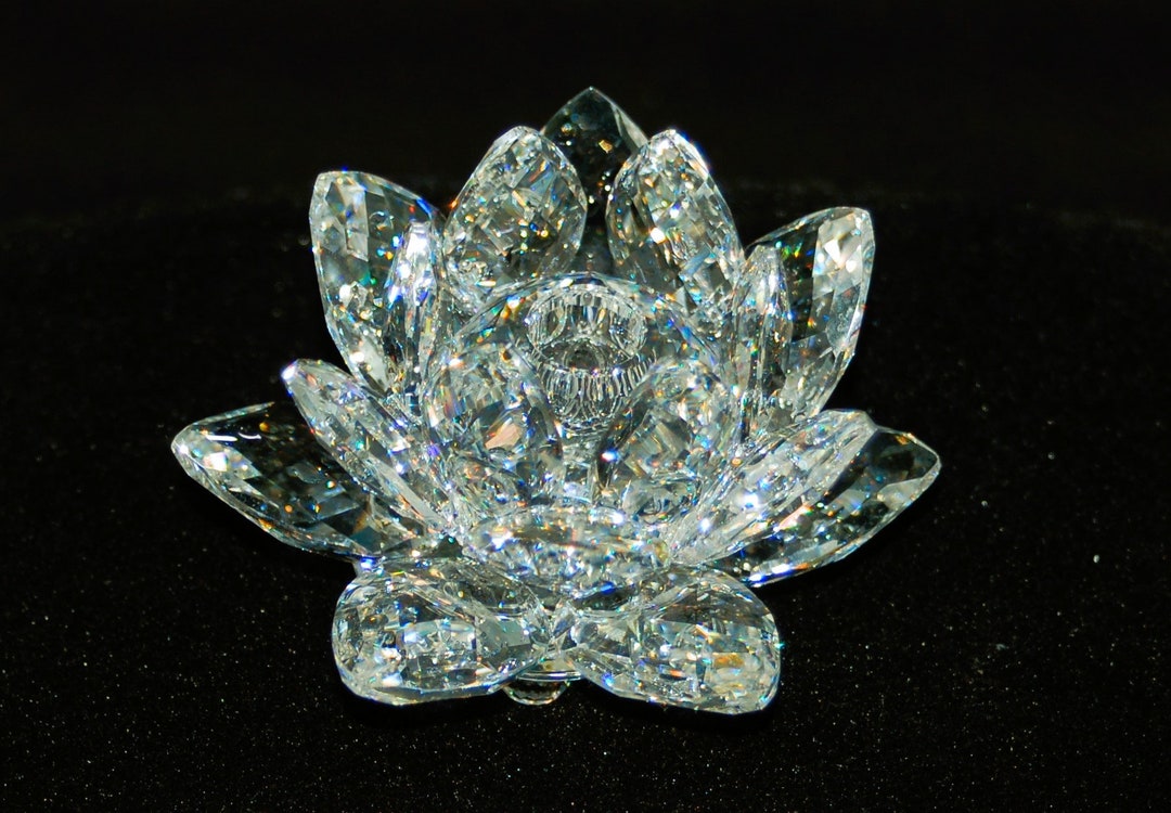 SWAROVSKI 124 CANDLEHOLDER WATERLILY small Etsy