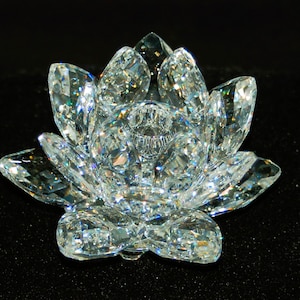 【美品】SWAROVSKI WATERLILYとCRYSTAL BASE Swarovski Crystal Medium Water Lily Candle Holder NO Box - Etsy