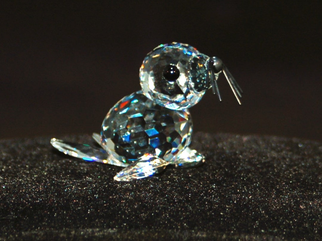 SWAROVSKI SEAL MINI (black Whiskers) - Etsy