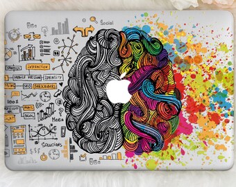Painting MacBook Skin Left Right Brain MacBook Decal MacBook - Etsy