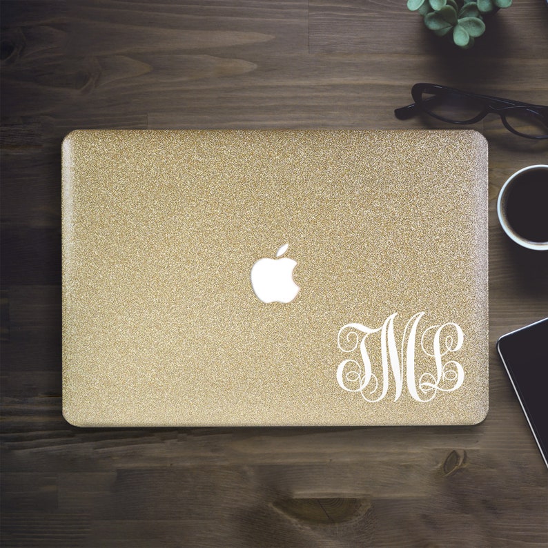Initials Macbook 12 Glitter Case Macbook Air 13 2018 Case Personalized Macbook Air 11 Case Macbook Pro 13 Case Pro Retina 15 Glitter YZ5229