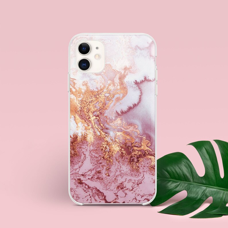 Rose Gold Marble Iphone 11 Case Iphone 11 Pro Case Iphone 11 Etsy
