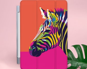 Zebra iPad Pro 10.5 Case 2017 Cute Animal iPad Pro Case Colorful iPad Pro 12.9 Case iPad Air 3 Smart Cover iPad 9.7 Cover iPad Mini YZ5184