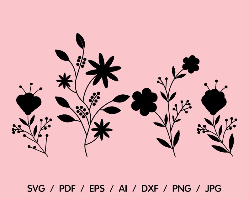 Free Free 86 Silhouette Wildflower Svg SVG PNG EPS DXF File