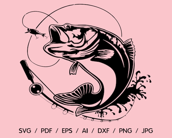 Fishing Art Svg Fish Svg Fish Bait Clipart Fishing Svg Fish Art SVG Cricut  Cut File Silhouette YZ5348