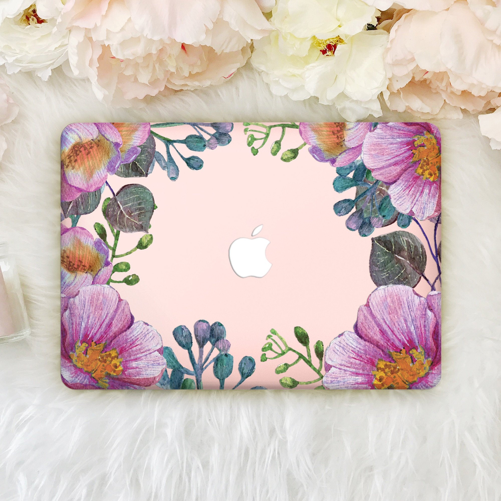 Floral Macbook Pro 16 Inch Case Cool Macbook Air 13 Inch Clear Etsy