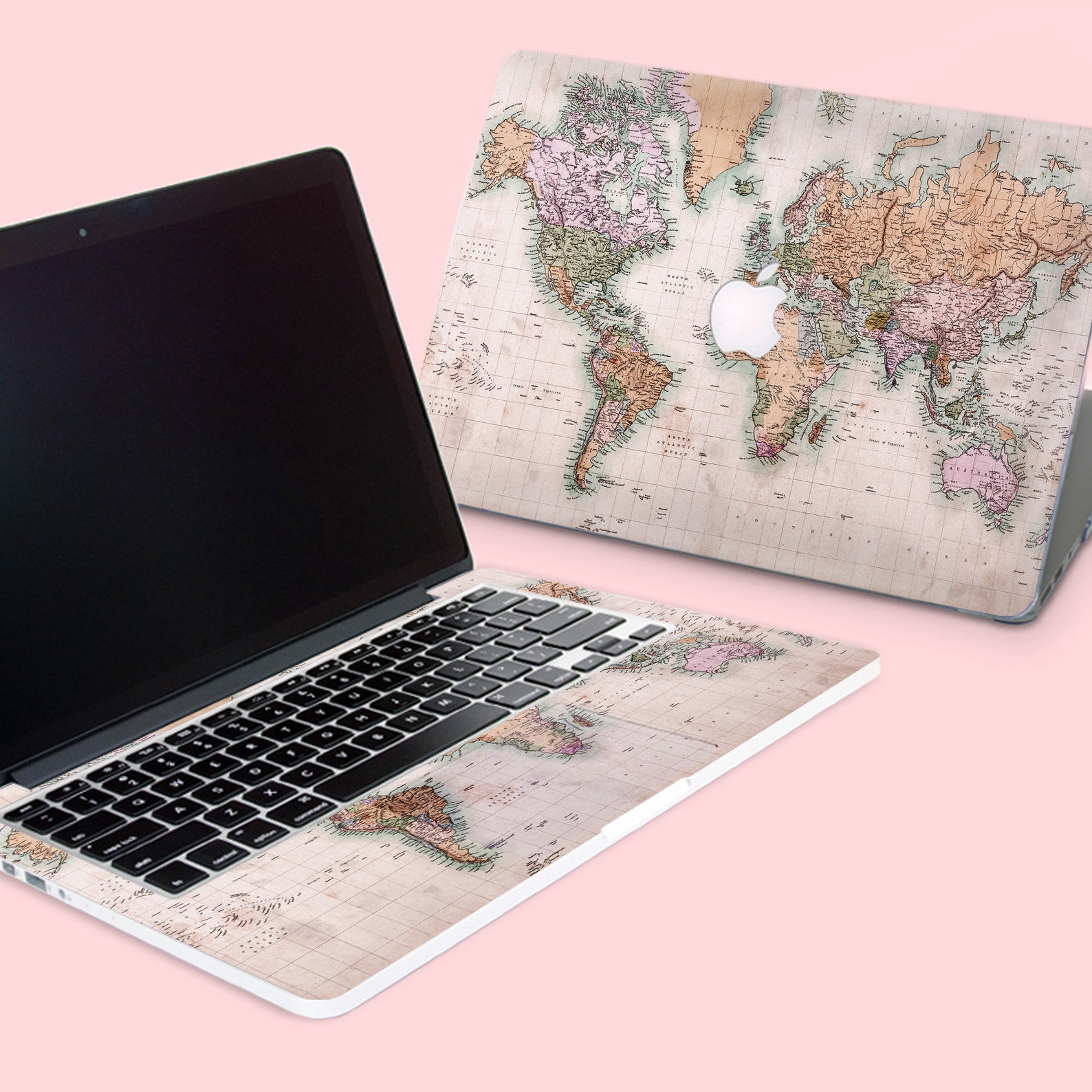 Macbook World Map Skin Macbook Pro Retina Case Macbook Pro 13 Etsy