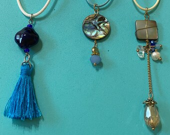 Abalone / Porcelain / Crystal Boho Necklaces