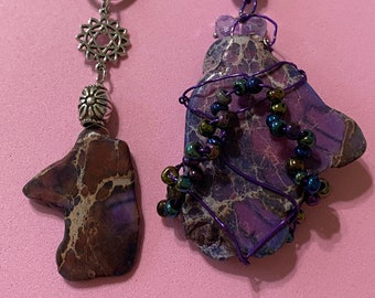 Dyed Imperial Jasper Pendants / BOHO Jasper Pendants
