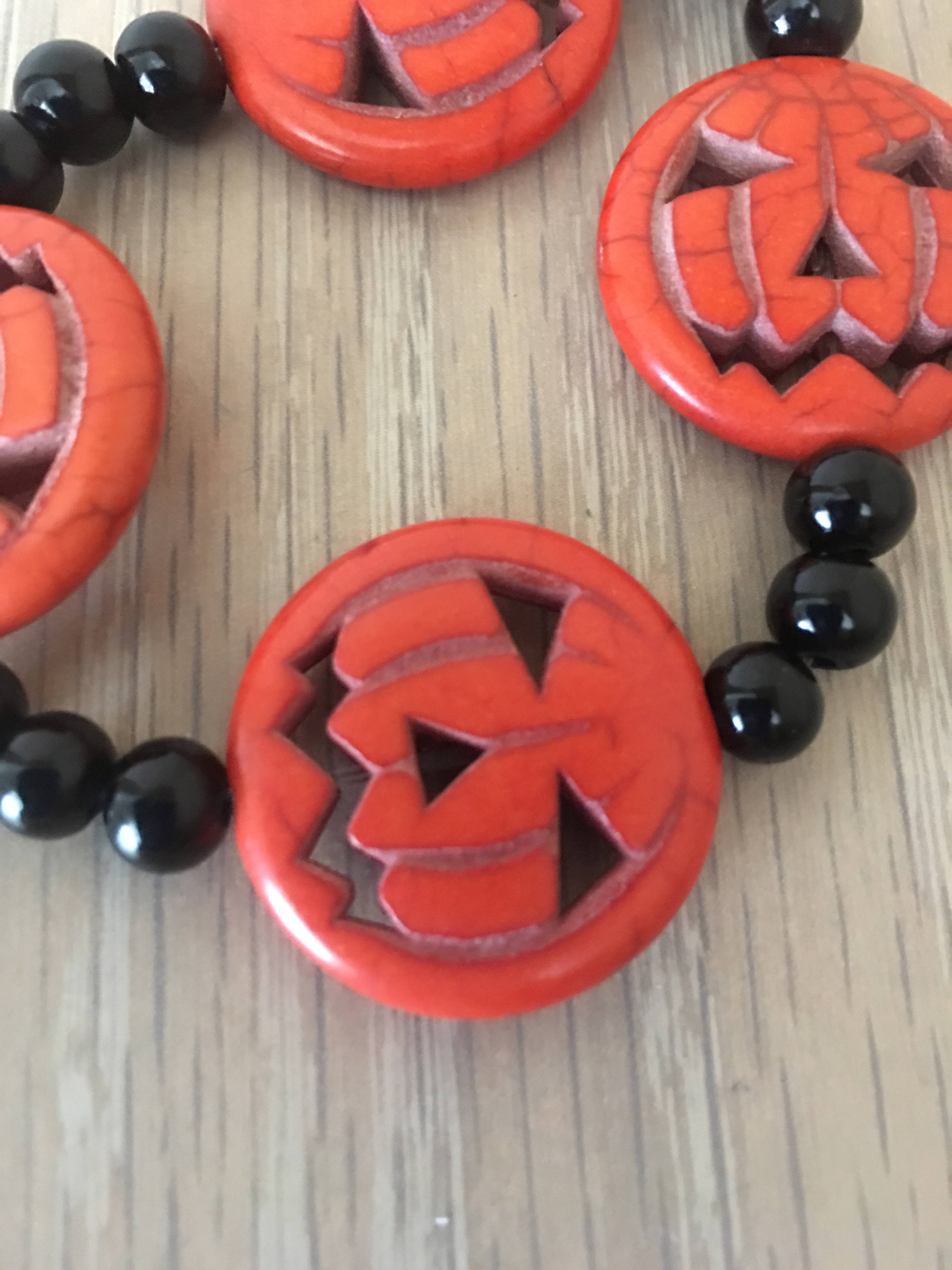 Pumpkin Bracelet / Halloween Pumpkin Bracelet / Jack O' Lantern ...