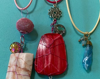 Wire Wrapped Stone/Crystal Pendants